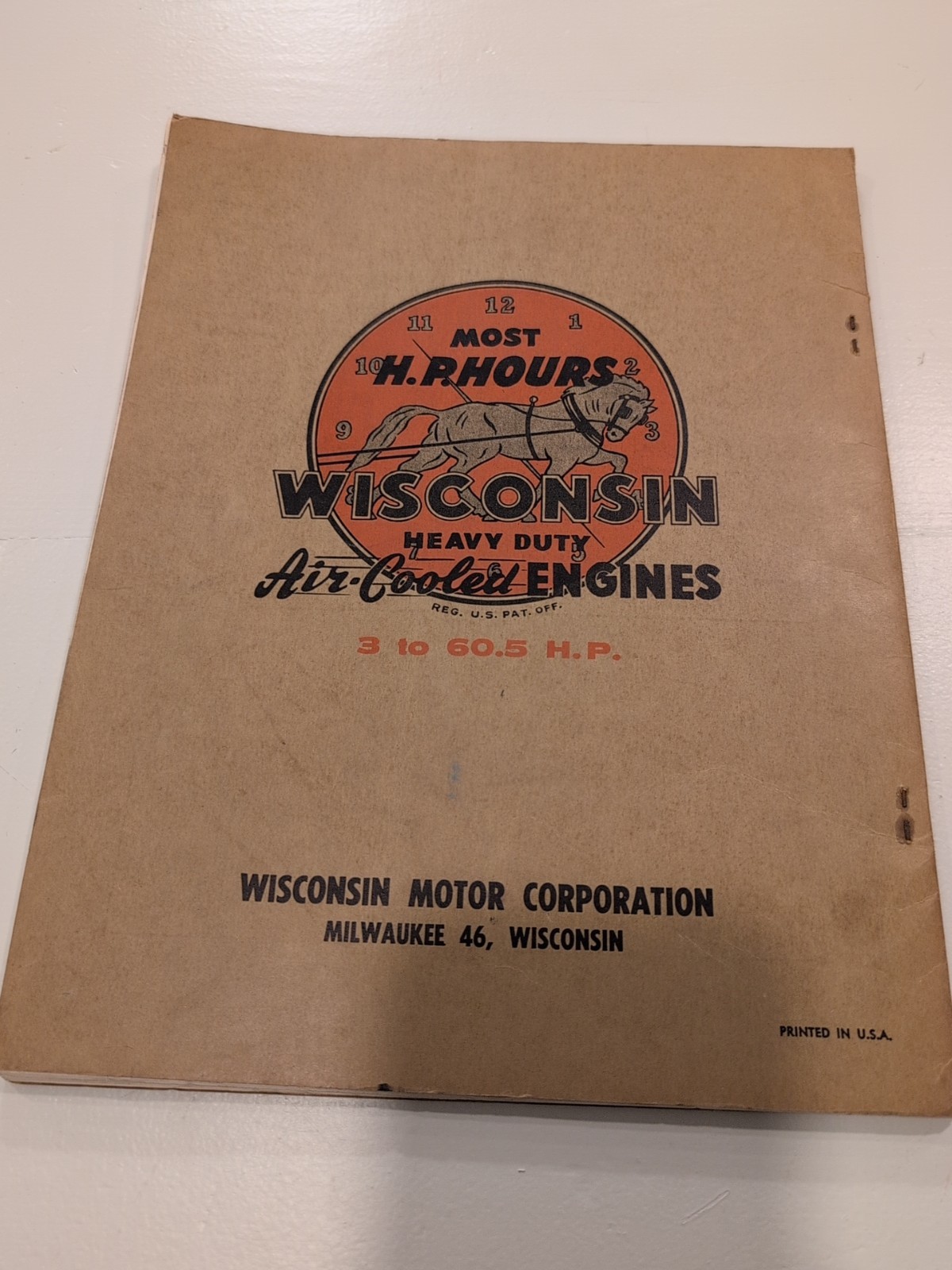 Vtg Wisconsin Engine Instruction Book Part Model AA AB ABS ABN AK AKS AKN