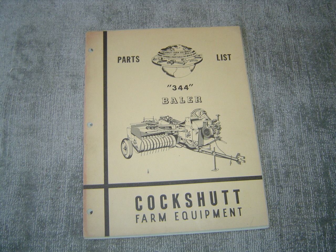 Cockshutt 344 baler parts list catalog manual