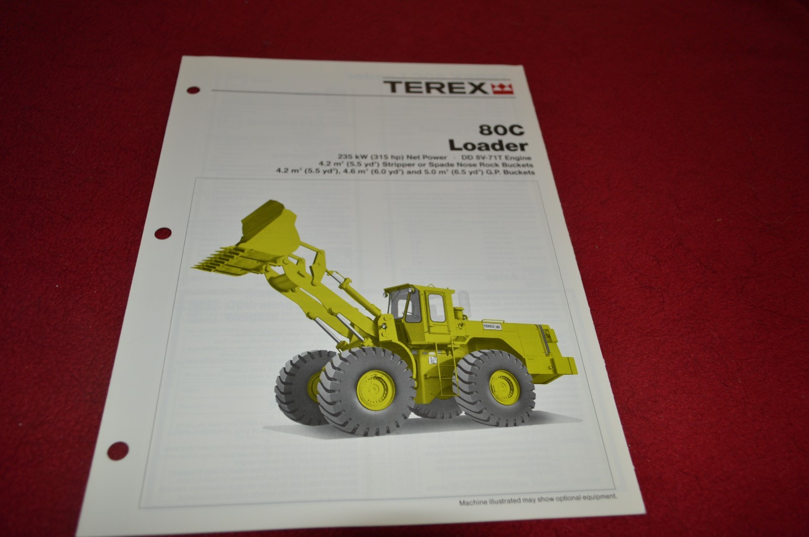 Terex 80C Loader Dealer’s Brochure DCPA4