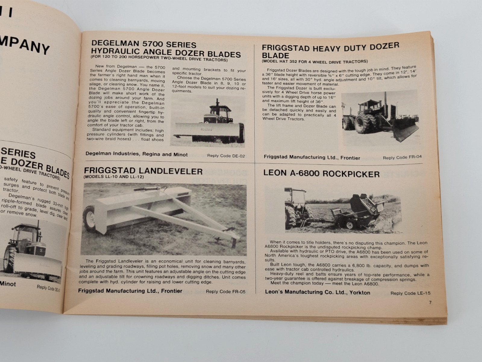 Saskatchewan Implement Buyer’s Guide 1982 Industry and Commerce Catalog