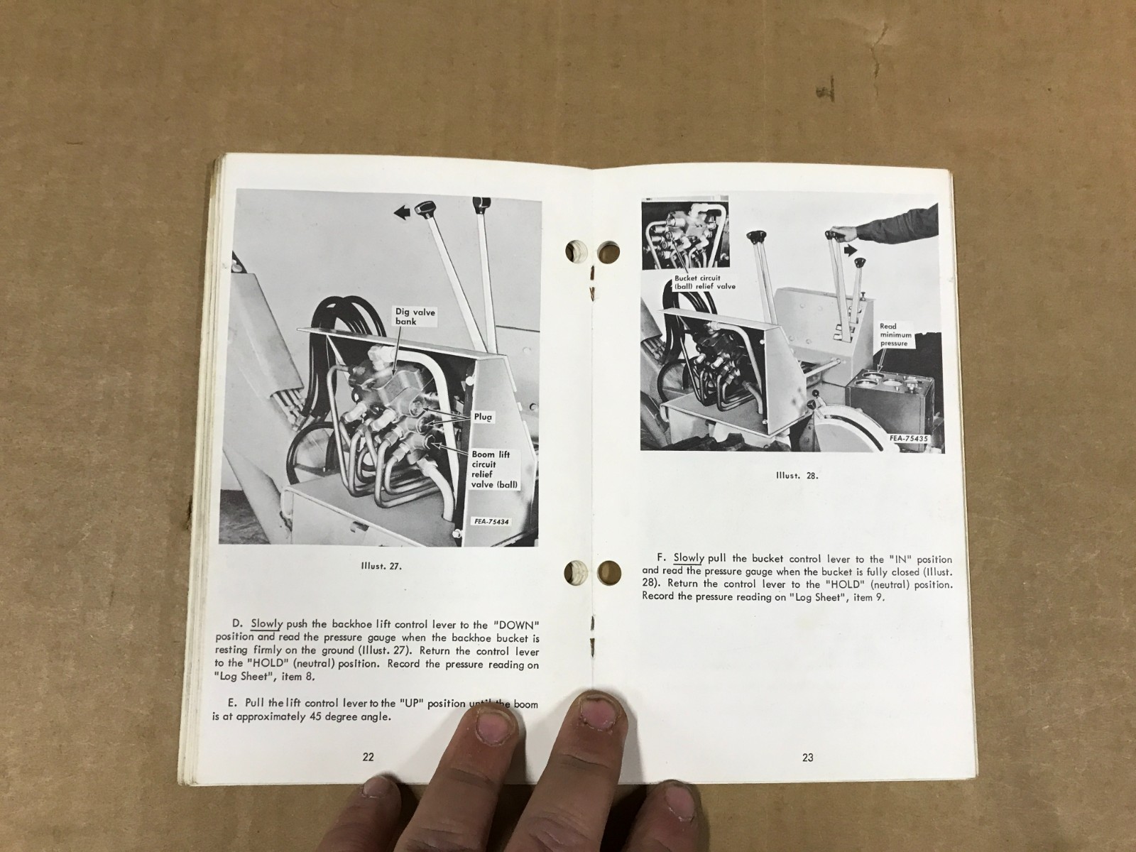 Vintage Blue Ribbon Serviceman’s Handbook- Testing Hydraulic Systems On Backhoes