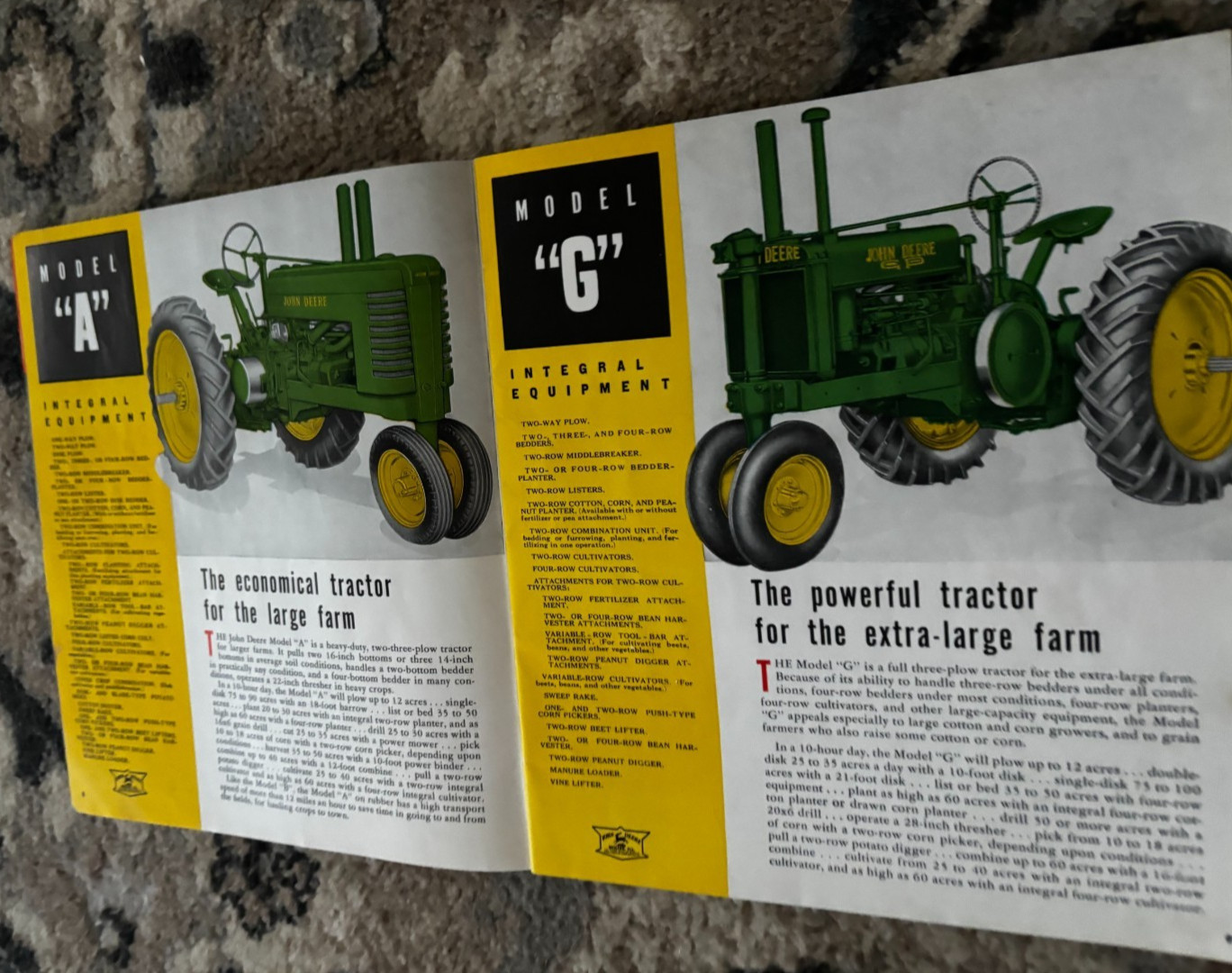 John Deere A B G H Tractor For 1941 Brochure DCPA26