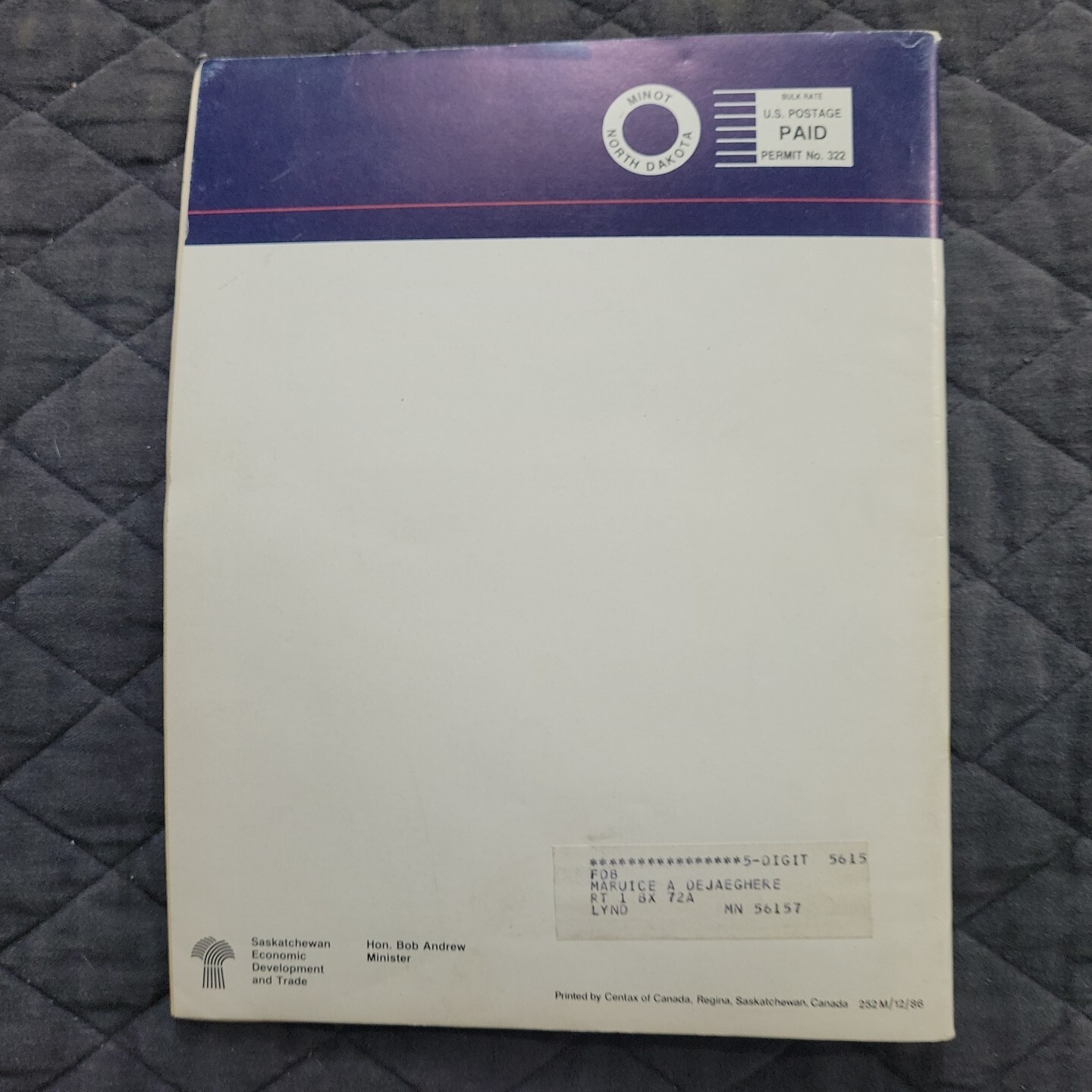 1987 Saskatchewan CANADA Implement Buyer’s Guide Brochure Catalog AGRICULTURAL