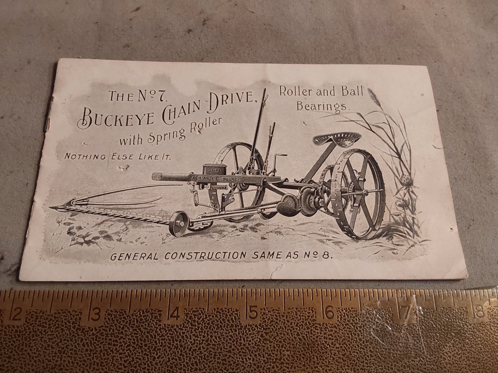 1800s Early Buckeye No 7 Chain Drive Farm Machinery Catalog