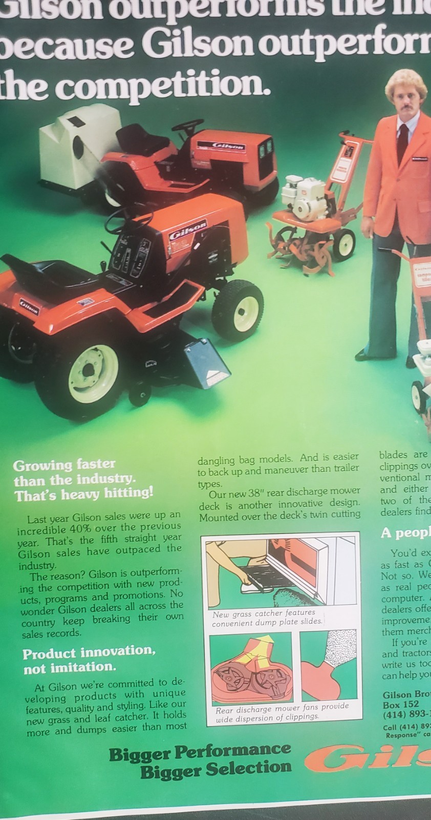 Gilson Lawn and Garden Equipment 1980’s Advertisement