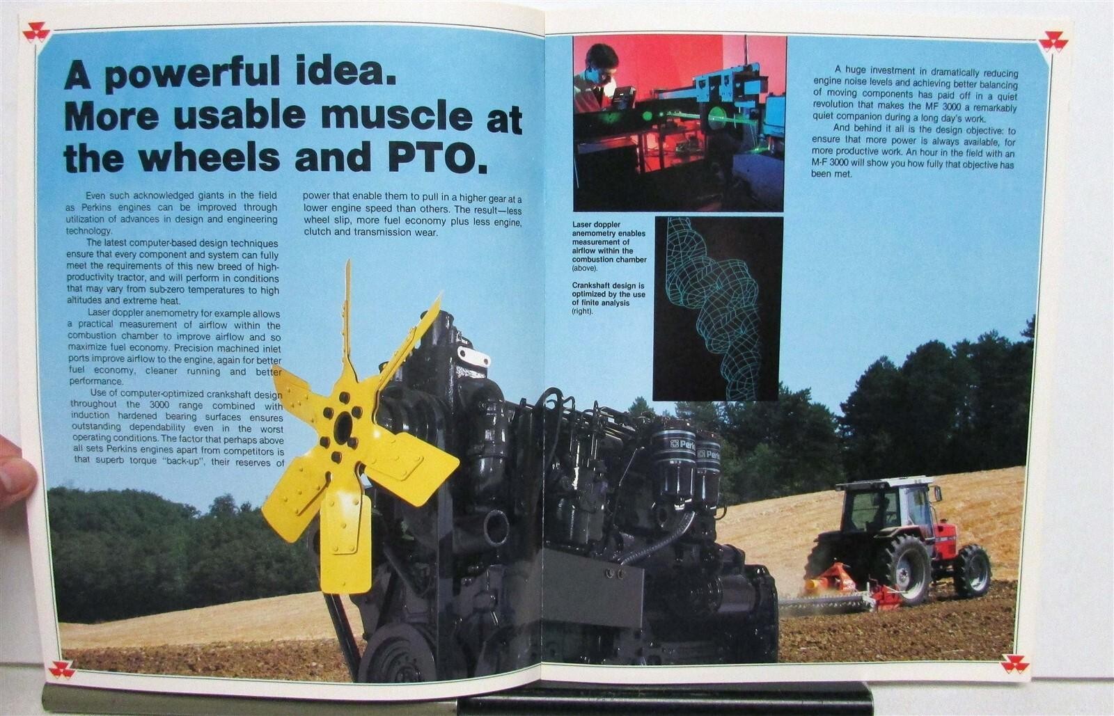 1987 Massey Ferguson 3000 Tractor Specs Agricultural Sales Brochure