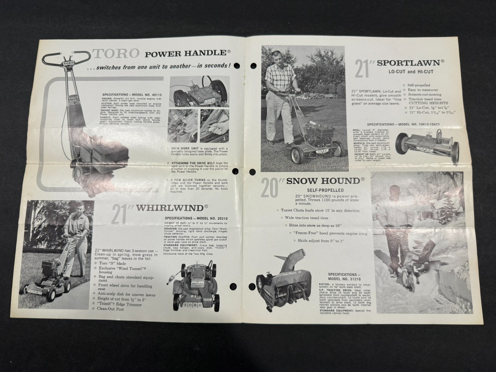 1967 Toro Lawnmower & Snowblower Brochures…..Lot of 2