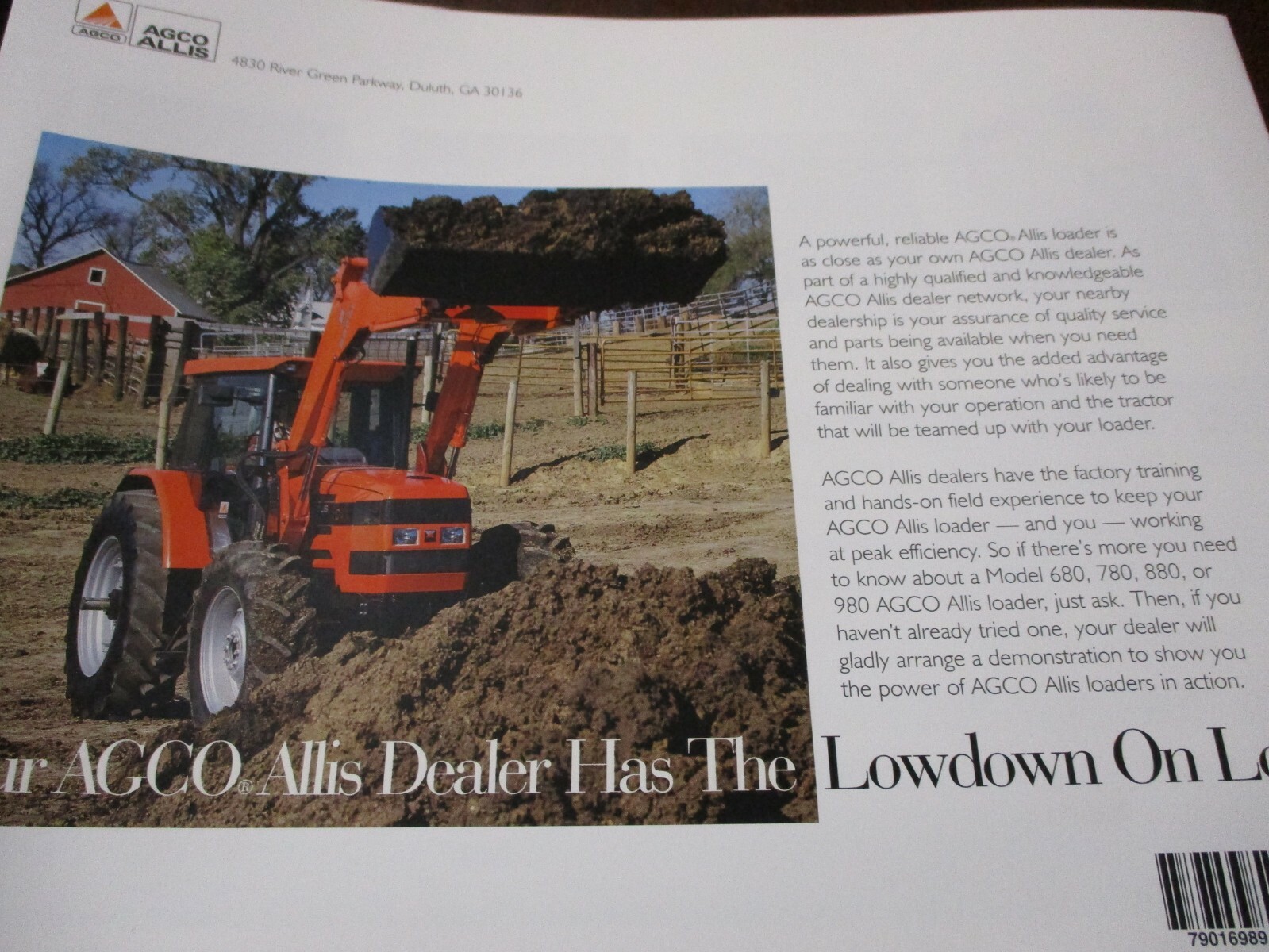 Agco Allis 680-780/SL-880/SL-980 Loaders Sales Brochure 1996