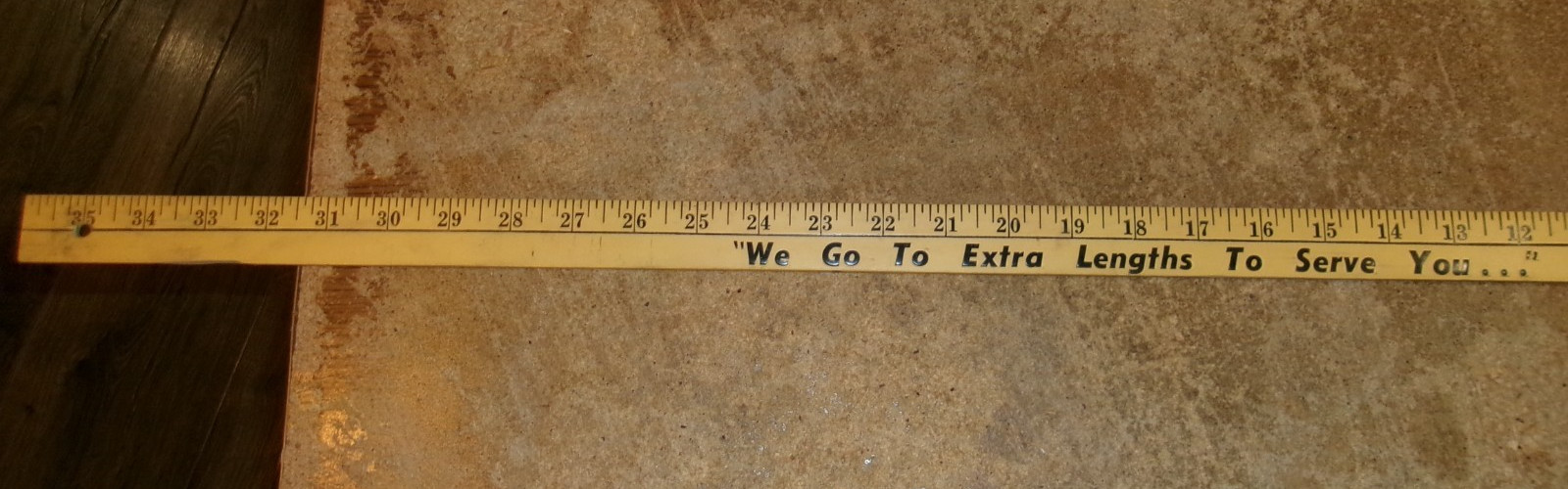 vintage ford-Iroquois FS inc. 36″ flexible plastic yardstick in good shape used