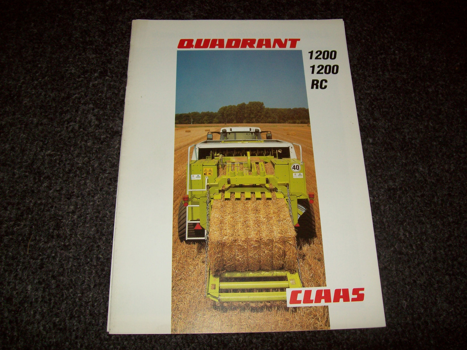 CLAAS QUADRANT 1200 1200 RC BROCHURE AD LITERATURE