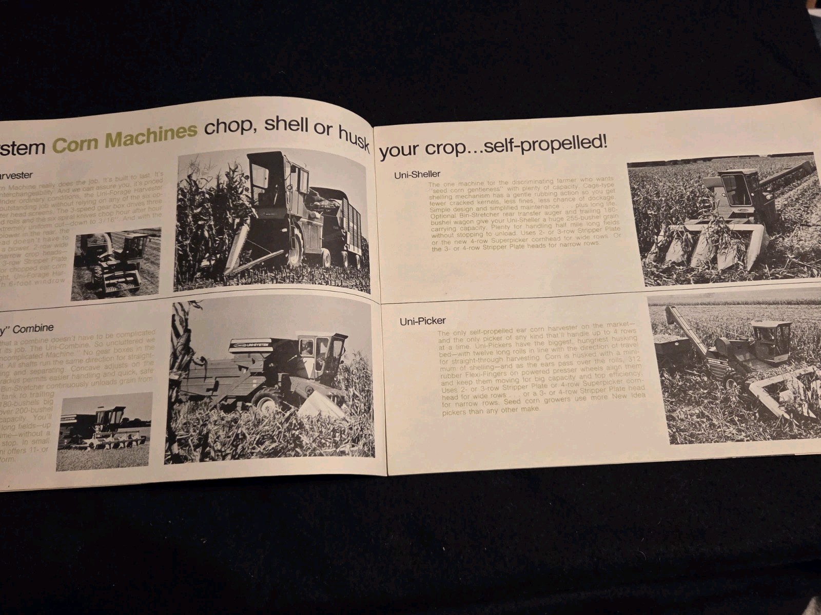 1972 New Idea Corn Machines Advertising Brochure Uni-System Madison South Dakota