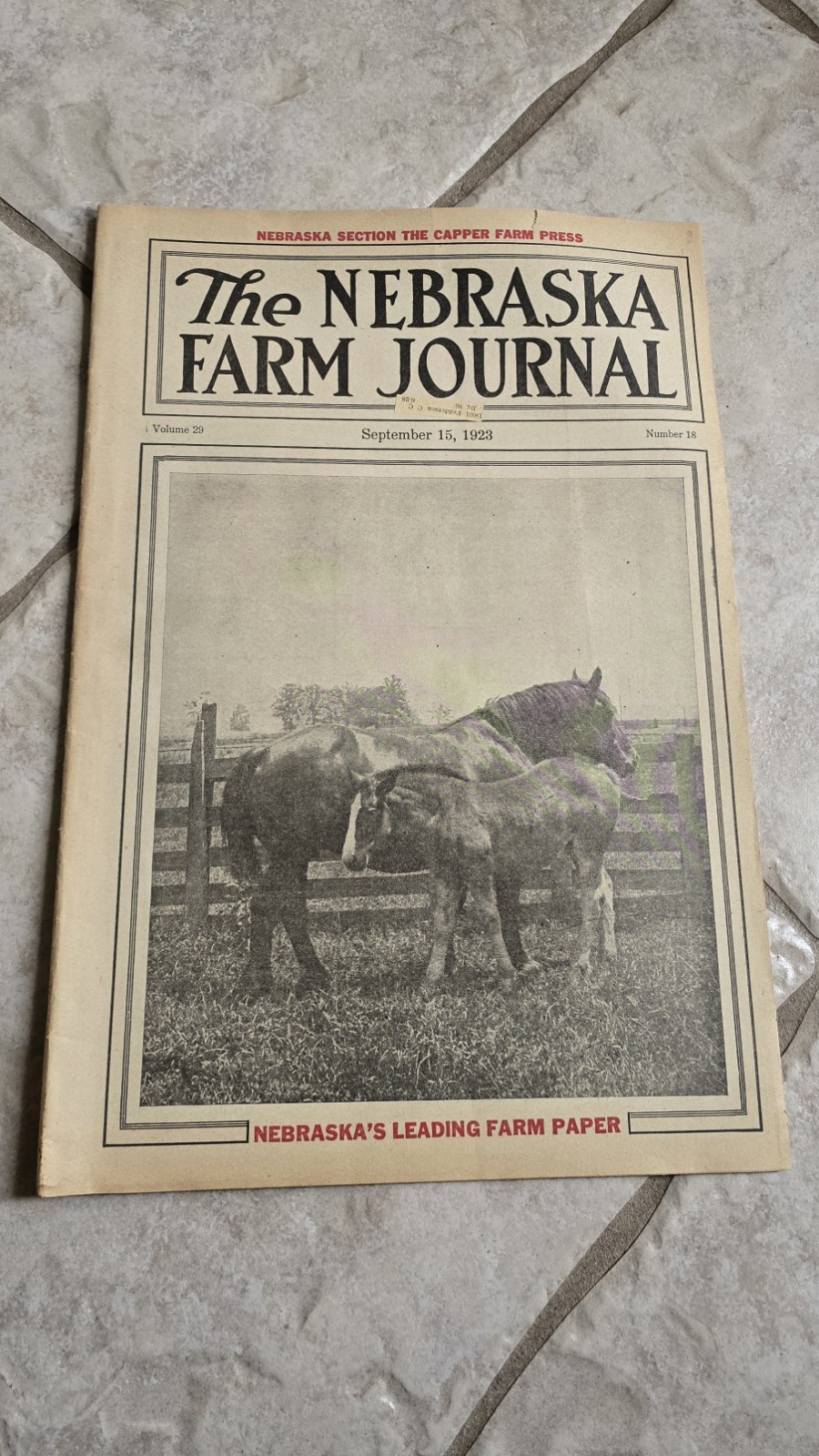 14 Lot/Rare 1923-1924 Nebraska Farm Journals-Capper Farm Press-Vintage Color Art