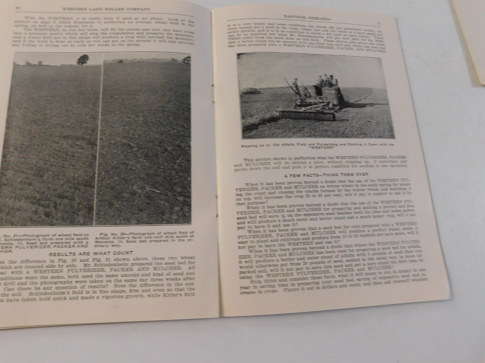 1928 WESTERN PULVERIZER PACKER & MULCHER WESTERN LAND ROLLER #128 CATALOGUE VG