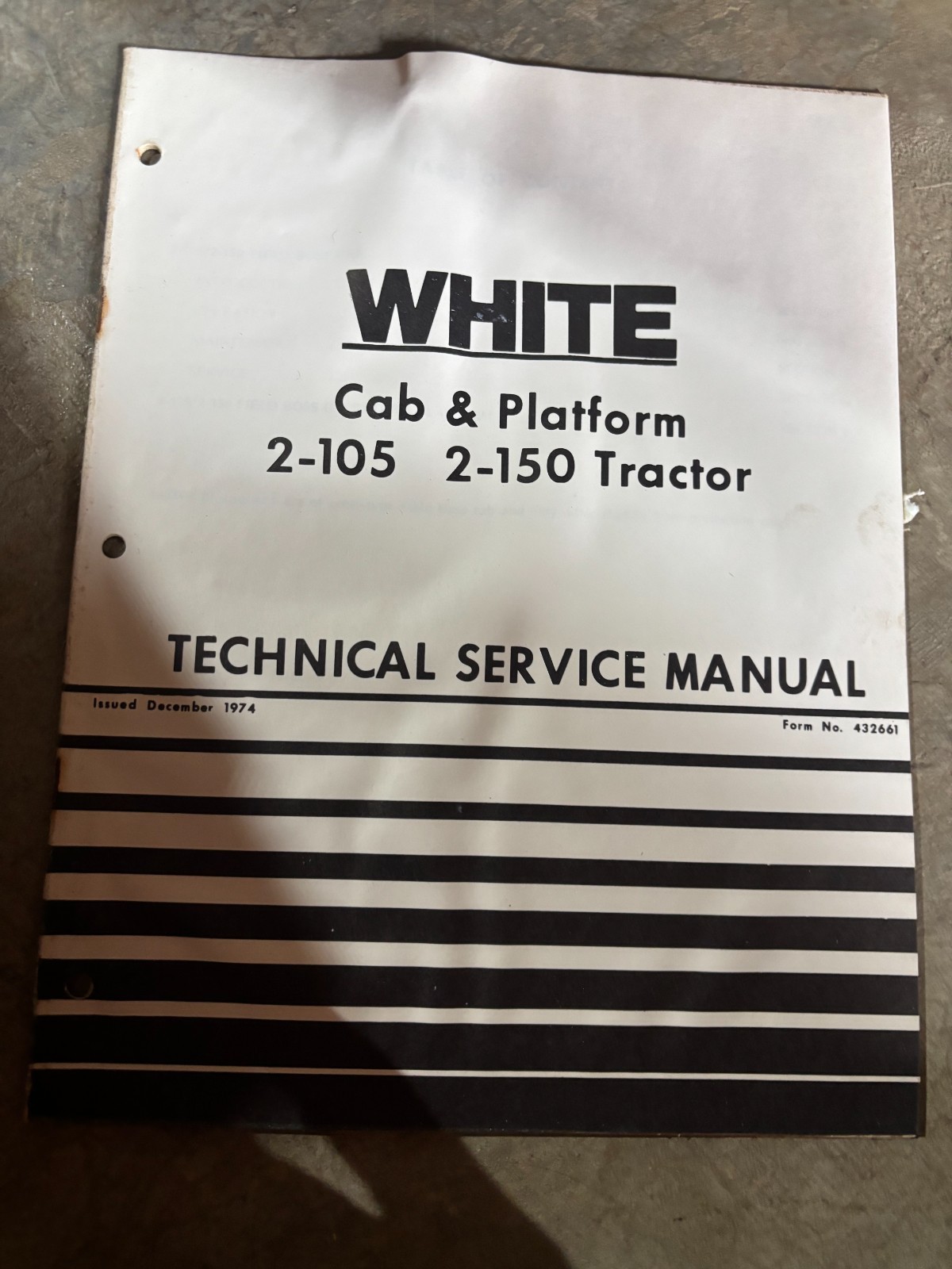 White 2-105 2-150 Tractor Cab & Platform Technical Manual AMIL26