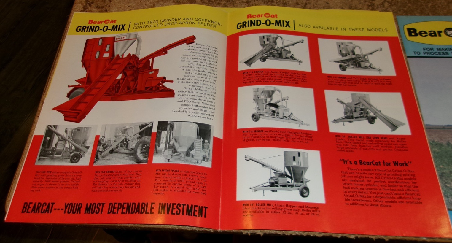 3-lot 1960’s-70’s bearcat grinder/mixer brochures in good shape used