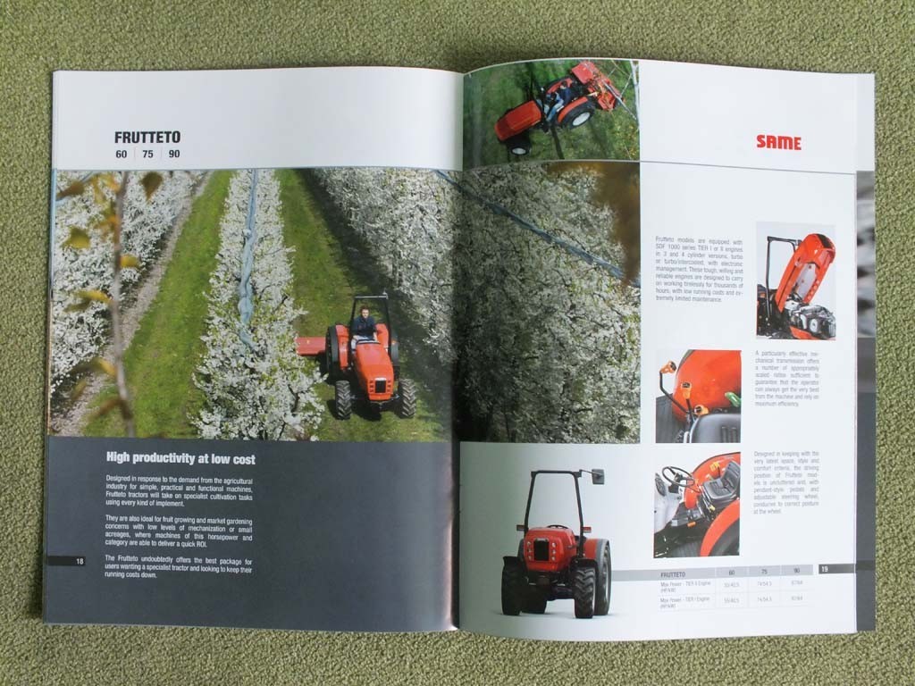 SAME Tractor International Product Range Catalog Farm Equipment Brochure 2009