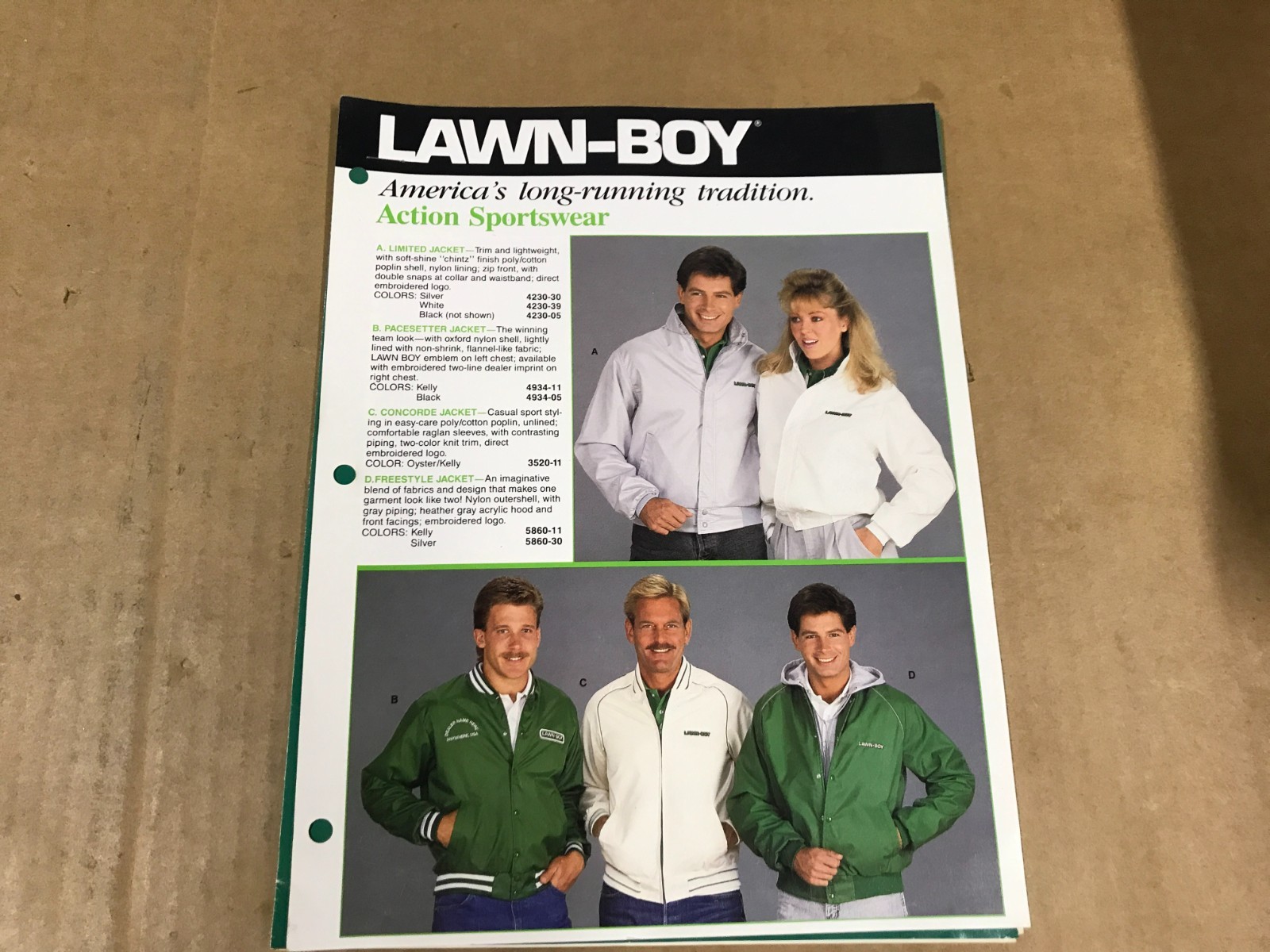 Vintage Lawn-Boy Action Sportswear/Clothing Catalog