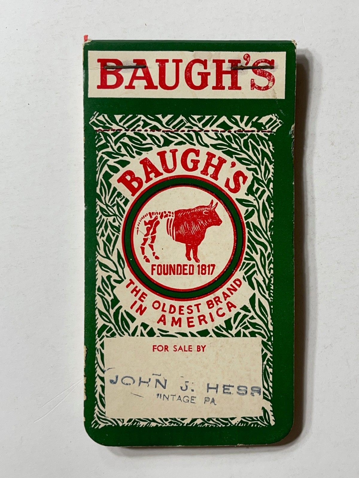 Vintage Original – Baugh’s Premium Plant Food & Soil Builder Notepad AD Booklet