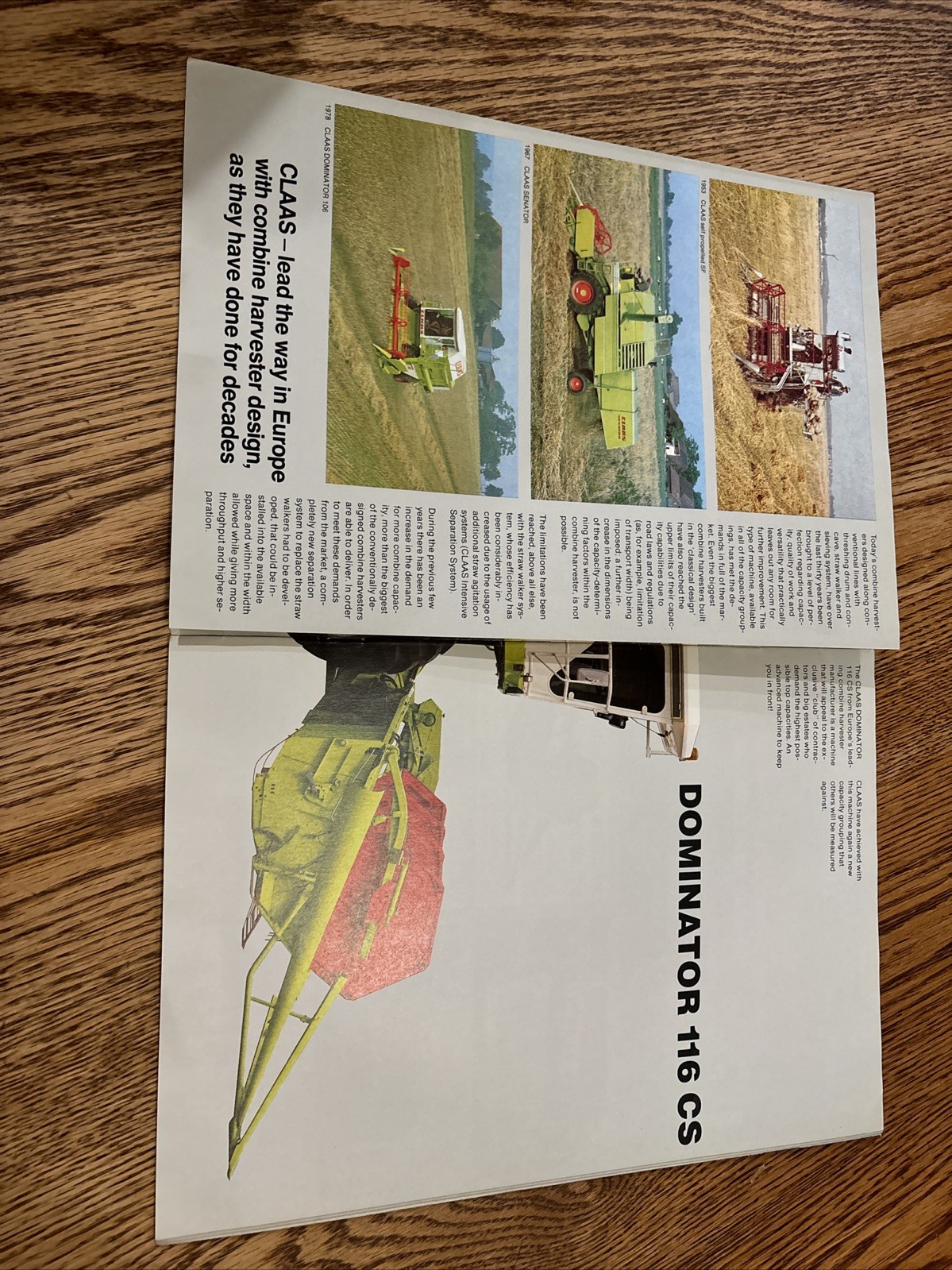 Claas Dominator 116 CS Brochure