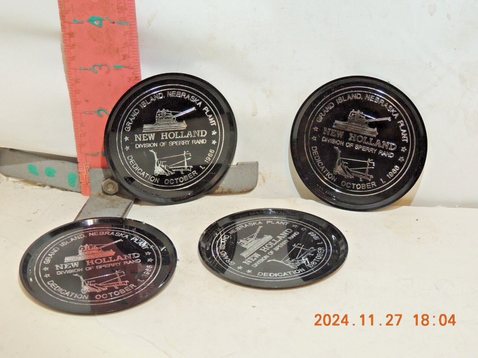 COASTERS FROM DEDICATION OF NEW HOLLAND’S GRAND ISLAND, NEBRASKA PLANT-1986