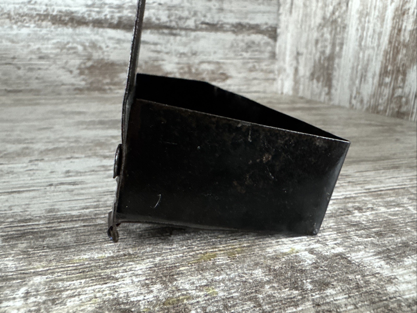 Tin Match Holder? Comb Holder? Spencer & Riley Farm Implements Menominee Mich