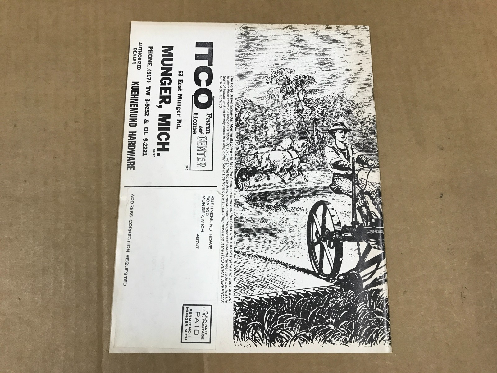Vintage ITCO – 1971 Fall & Winter Catalog – Machine/Farming Parts