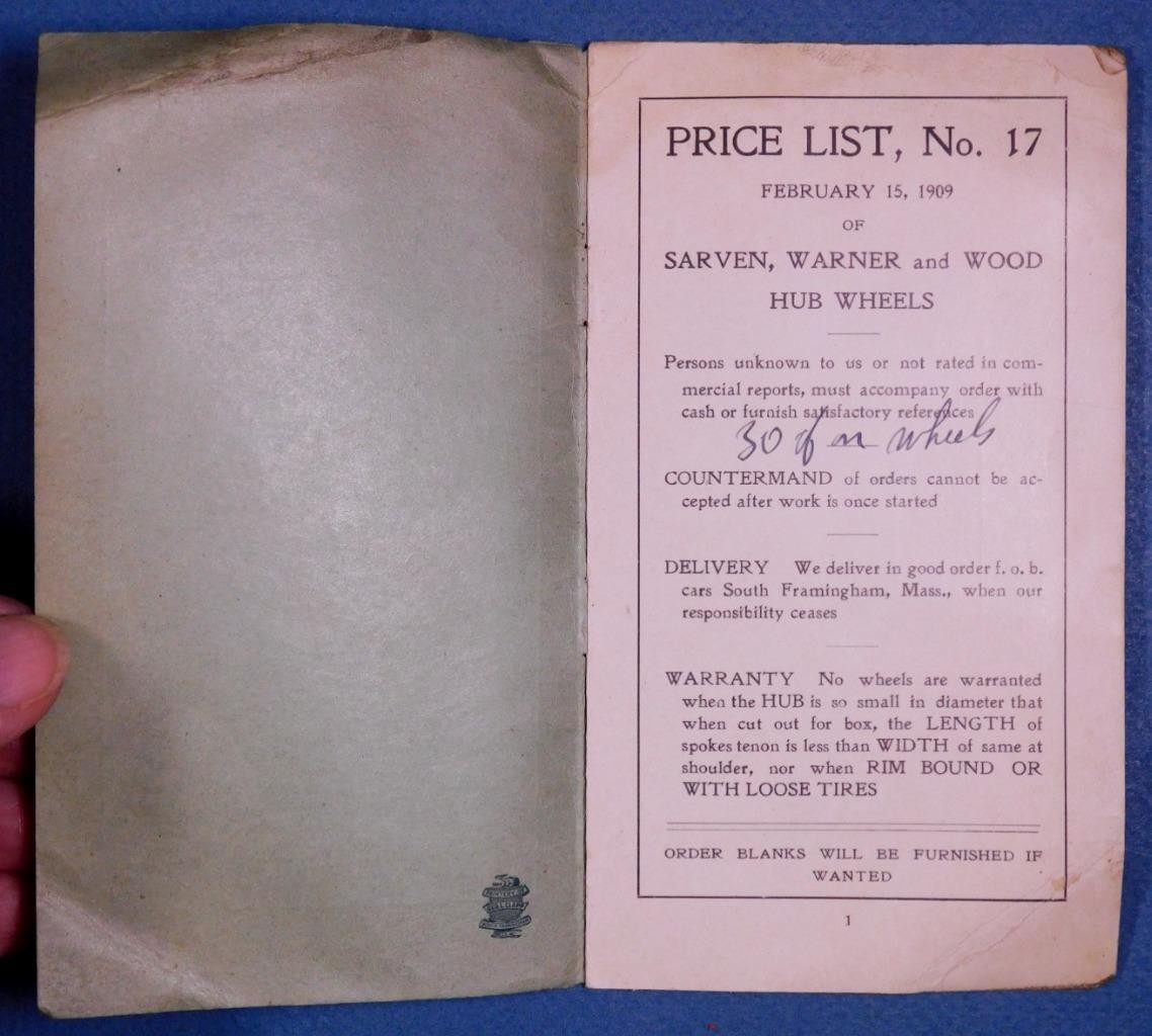 4 Early 1900’s A M Eames & Co Catalogs Carriage Wagon Cart Wheels S.Fram MA c345
