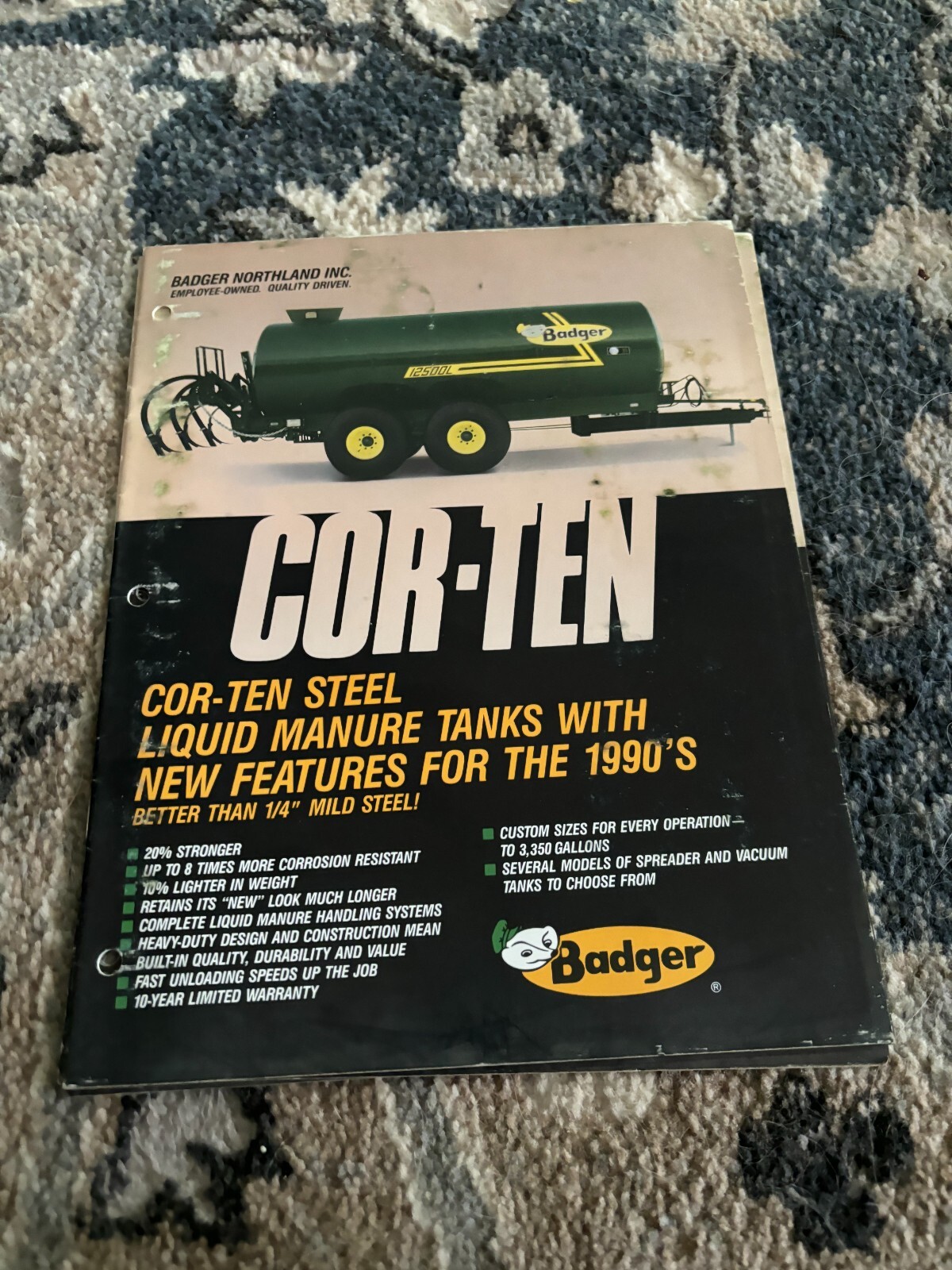 Badger Cor-Ten Steel Liquid Manure Tanks Brochure FCCA24