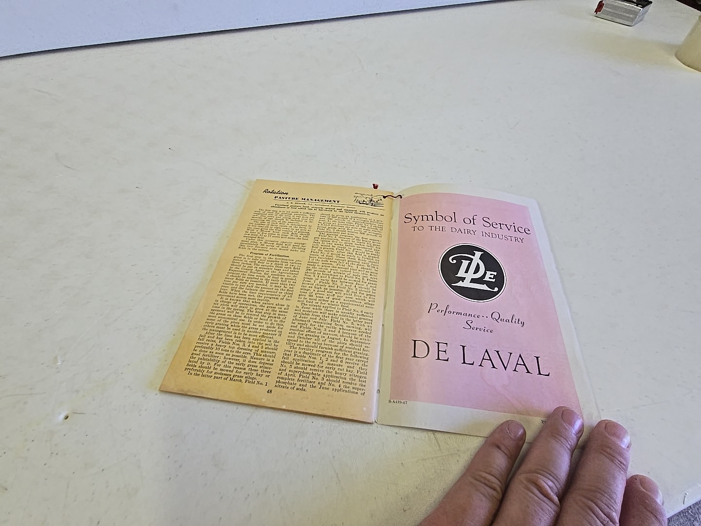 Vintage De Laval Advertising Reference Yearbook 1947 John Deere Freeport IL