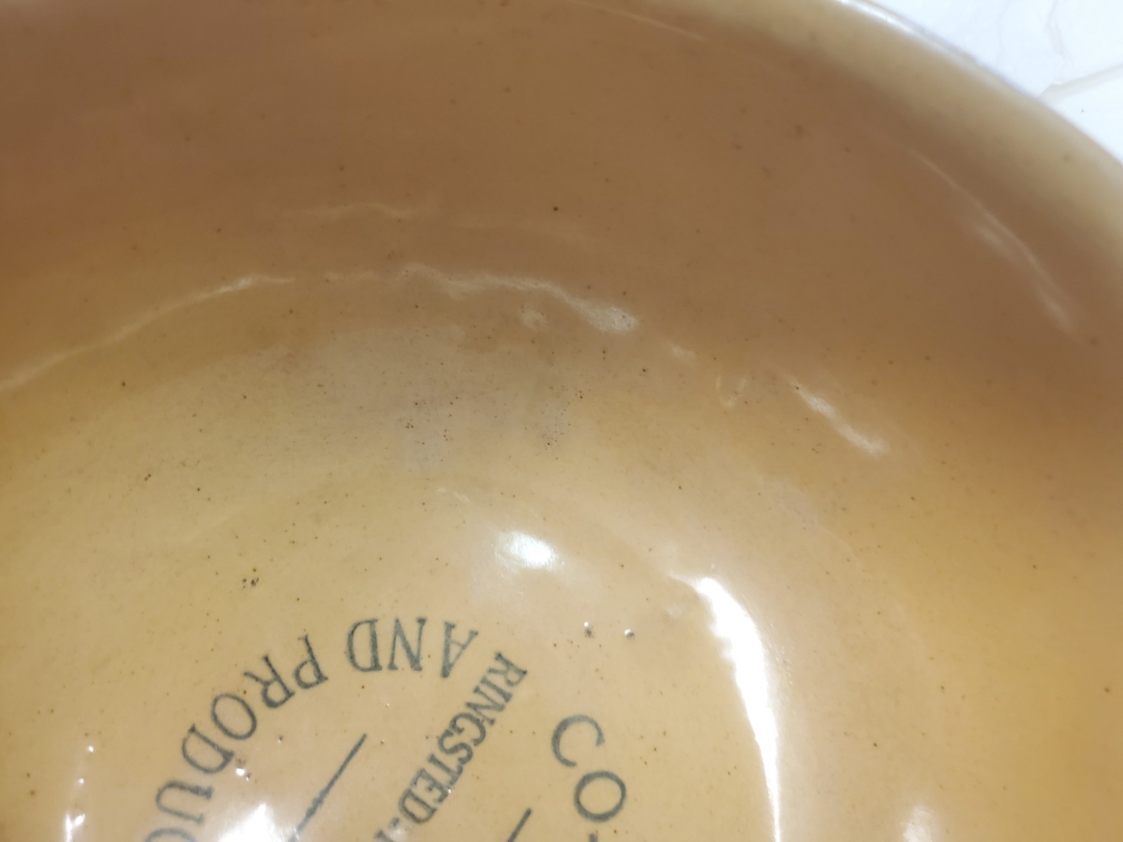 9″ Stoneware Bowl Co-op Grain And Product Company Ringstead Halfa Iowa Cracked