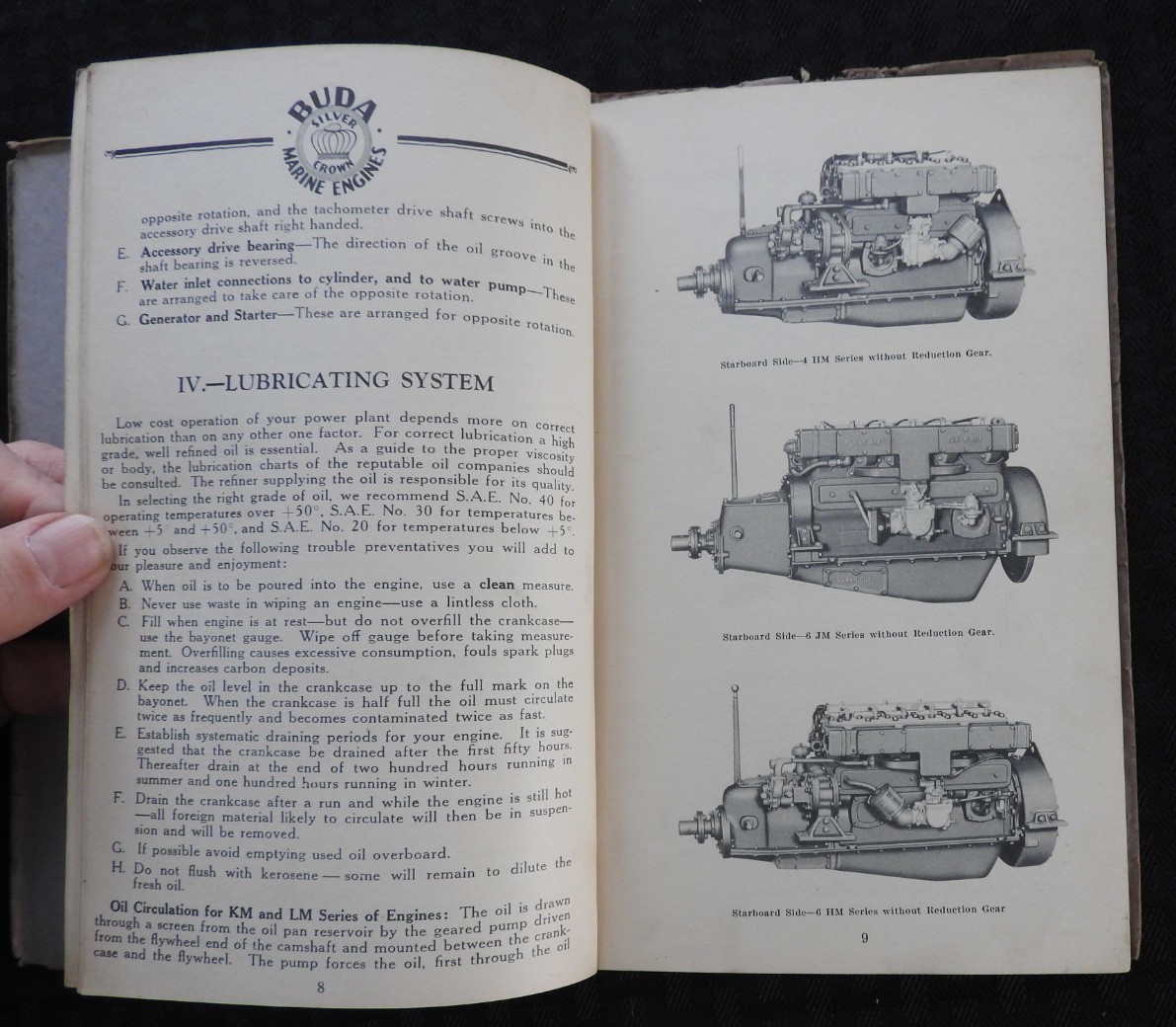 1936 Buda “Silver Crown” Marine Engines Operators Installation Manual ORIGINAL!