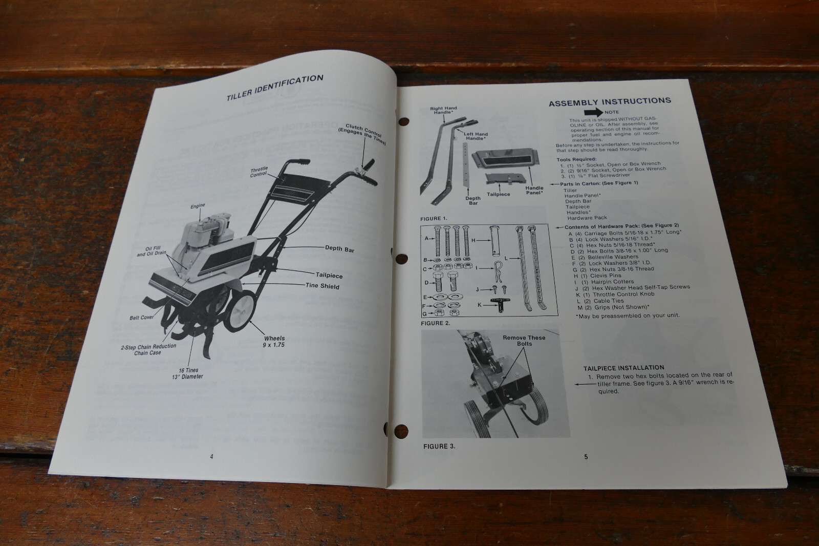 1983 Coast to Coast Owner’s Manual 5 HP Chain Drive Garden Tiller Model 481-4034