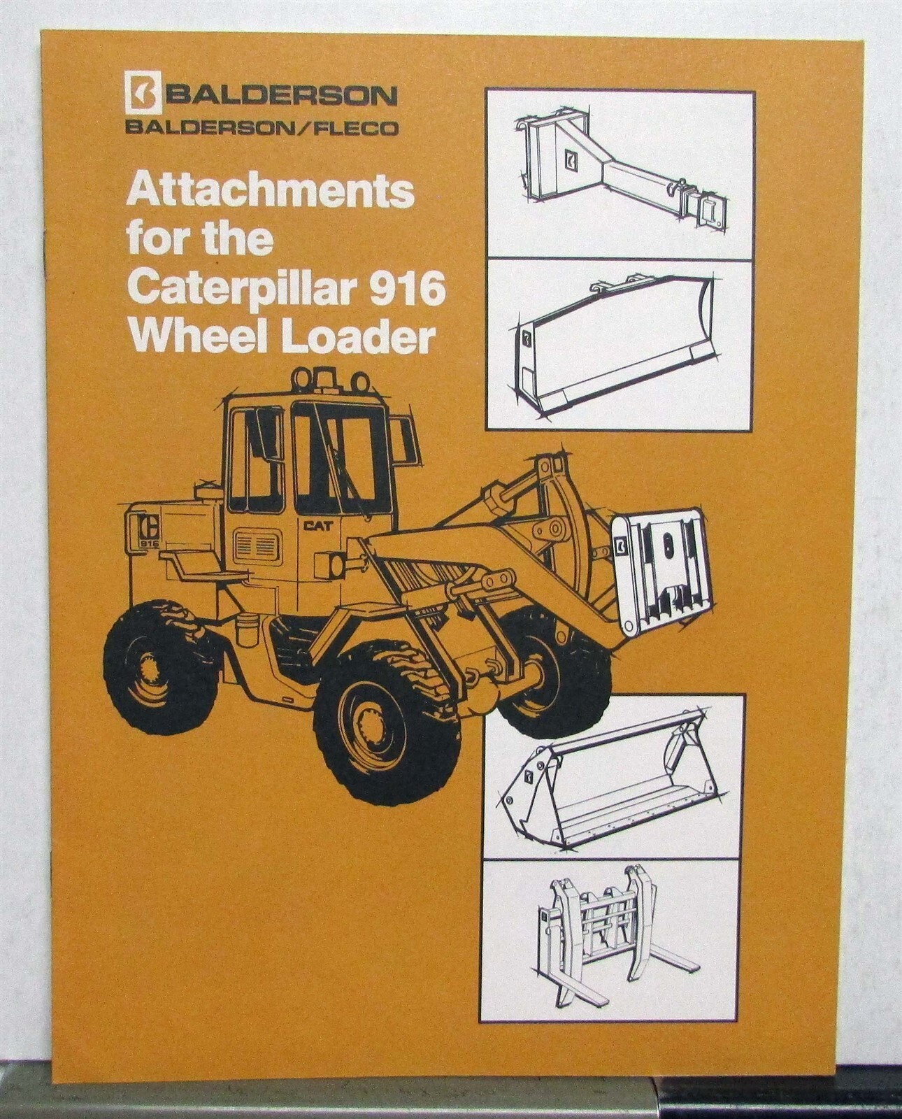 Balderson Attachments For Caterpillar 916 Wheel Loader Construction Brochure