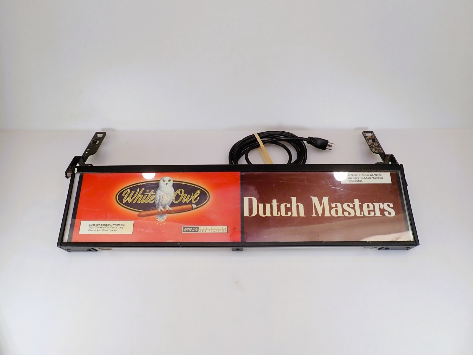 Vintage White Owl & Dutch Masters Cigar Lighted Sign Tobacciana Display