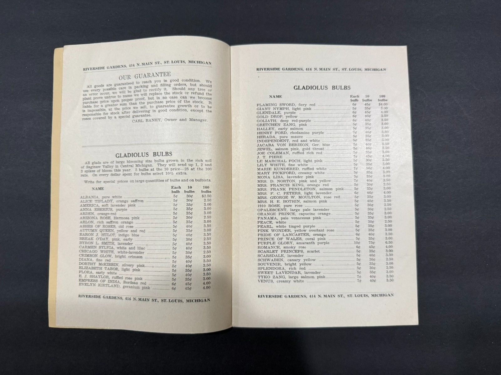 1930’s Evergreen, Van Dusen, Rosedale Nursery Brochures…..4 Items