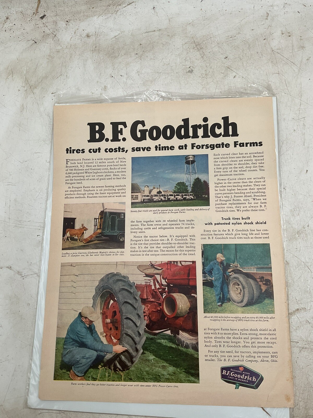 1950’S INTERNATIONAL HARVESTER McCORMICK FARMALL TRACTOR FARM AD20466