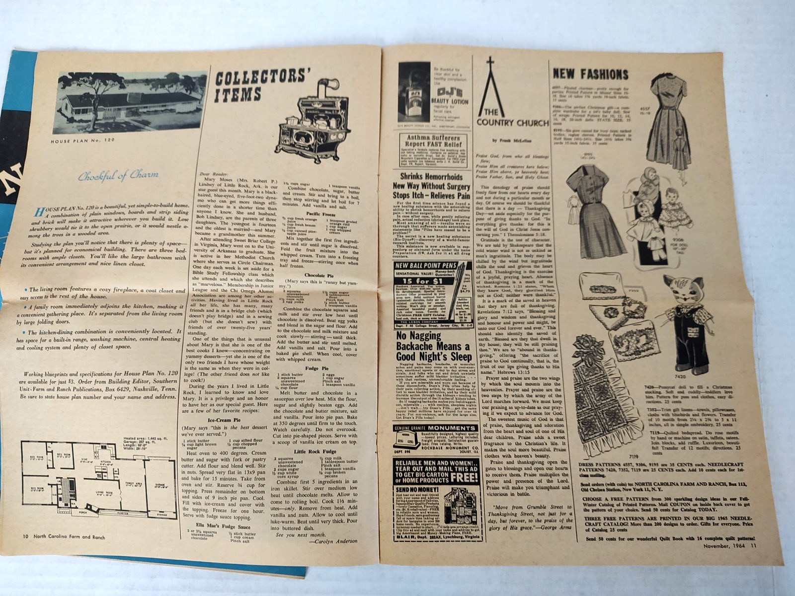 2 Vintage 1964 North Carolina Farm and Ranch Newsletters Articles Advertising
