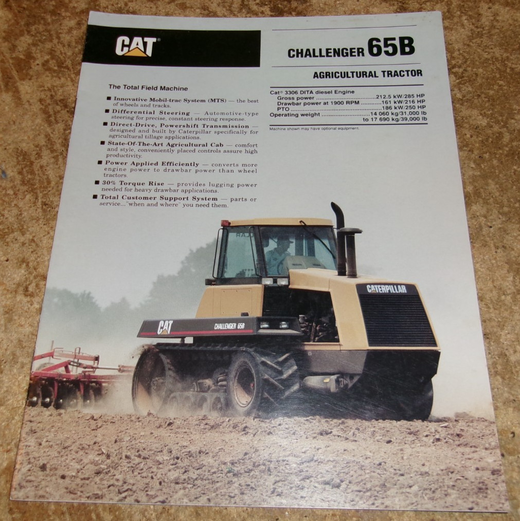 1990 CAT challenger 65B tracked tractor brochure in nice shape used