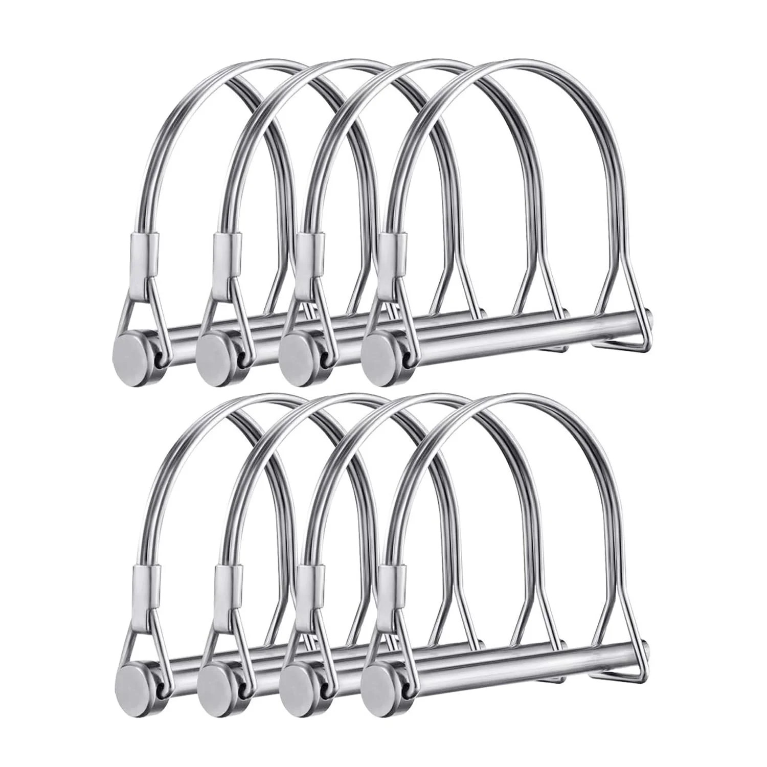 8 Pack Trailer Hitch Pin 1/4 x 4inch Wire Lock Pin Hitch Pin Clip Safety Pin Tra