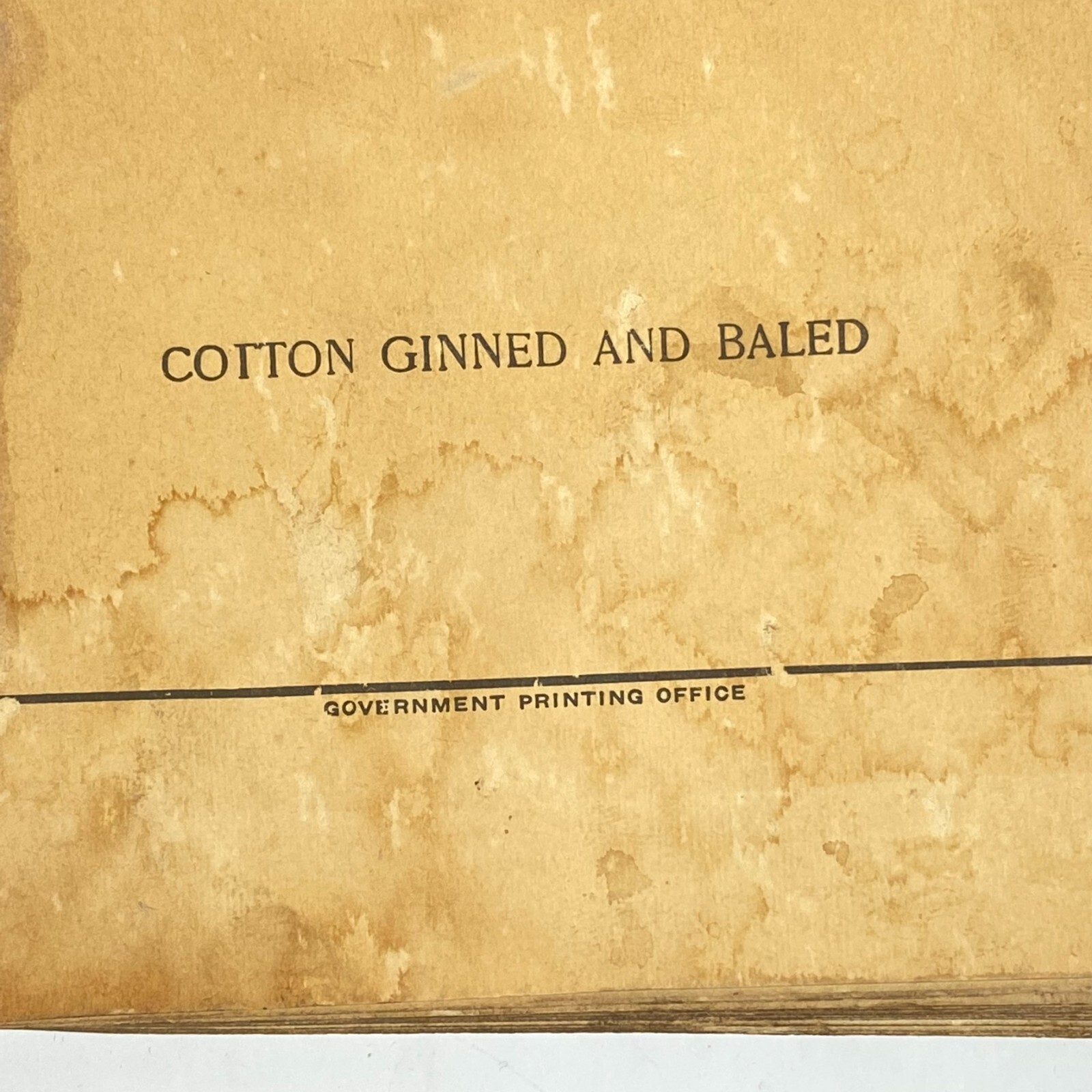 1950’s Dept of Commerce Cotton Ginner’s Record Book Filled Out Vintage
