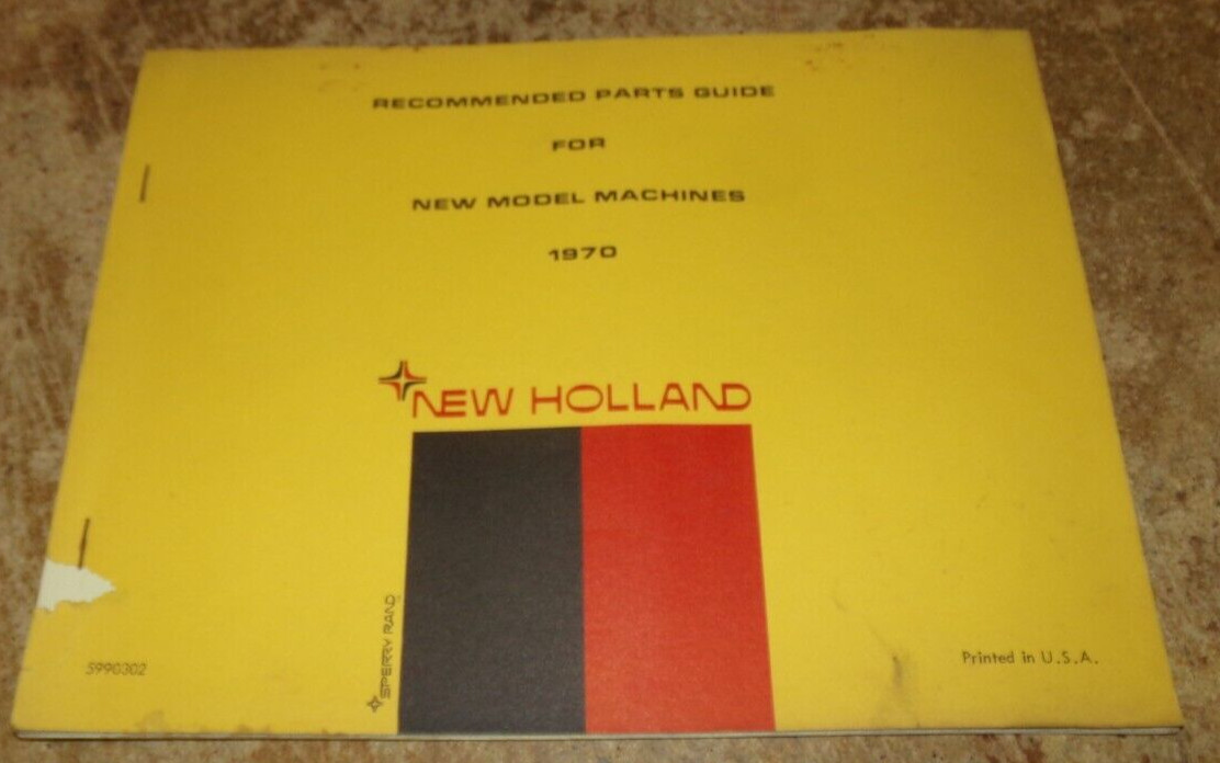 1970 new holland parts guide for equipment in good shape used