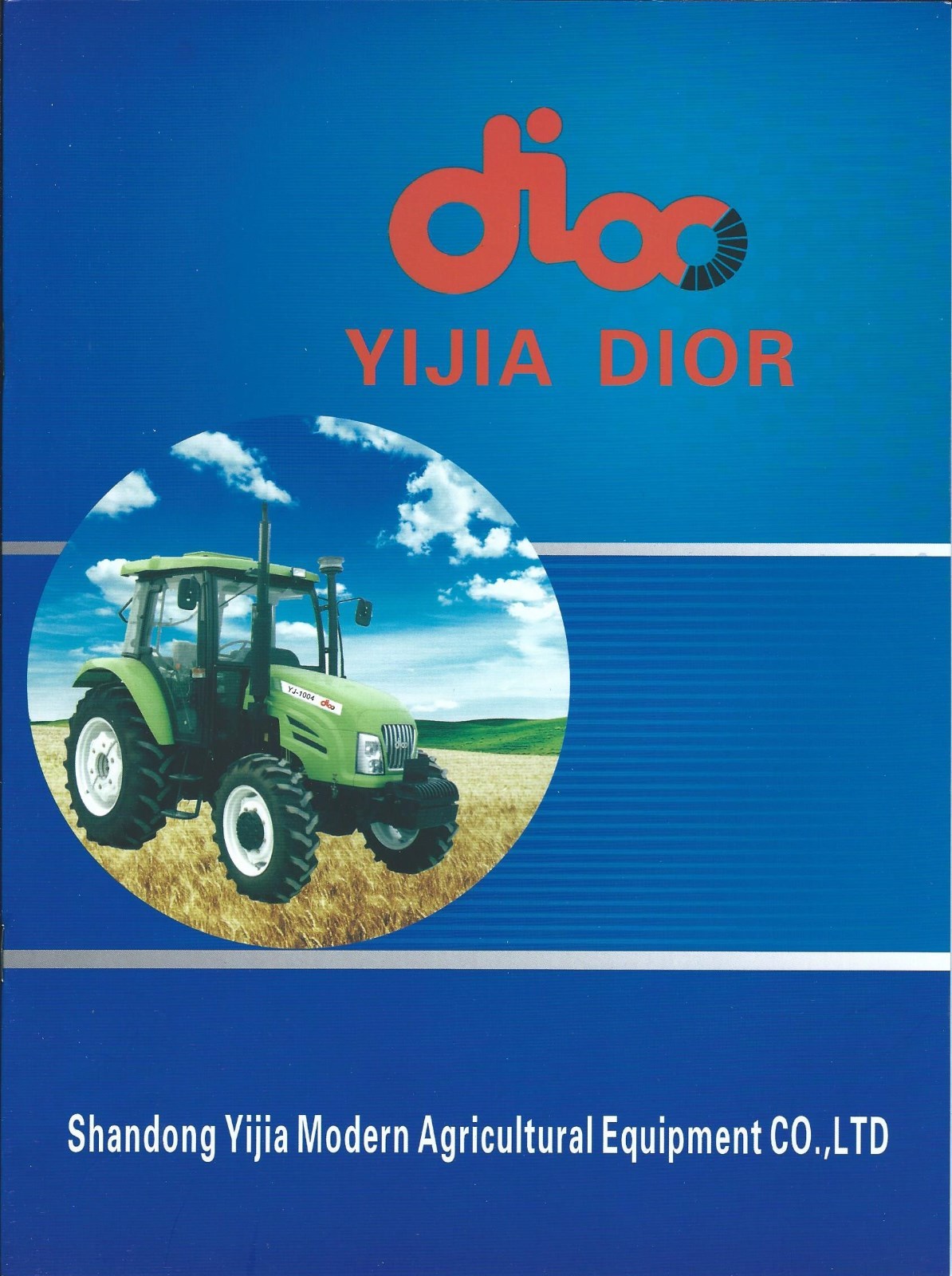 Farm Tractor Brochure – Yijia Dior – YJ-554 1604 et al c2013 (China) (F5866)