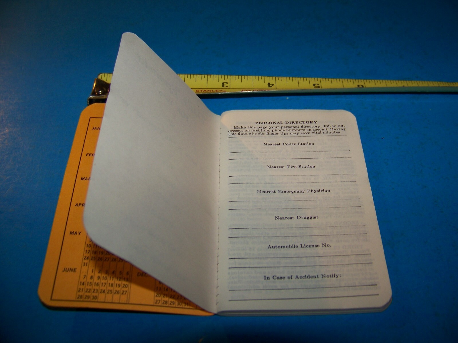 Niagara Brand Farmers “Daily Reminder” Memo Booklet Vintage 1970