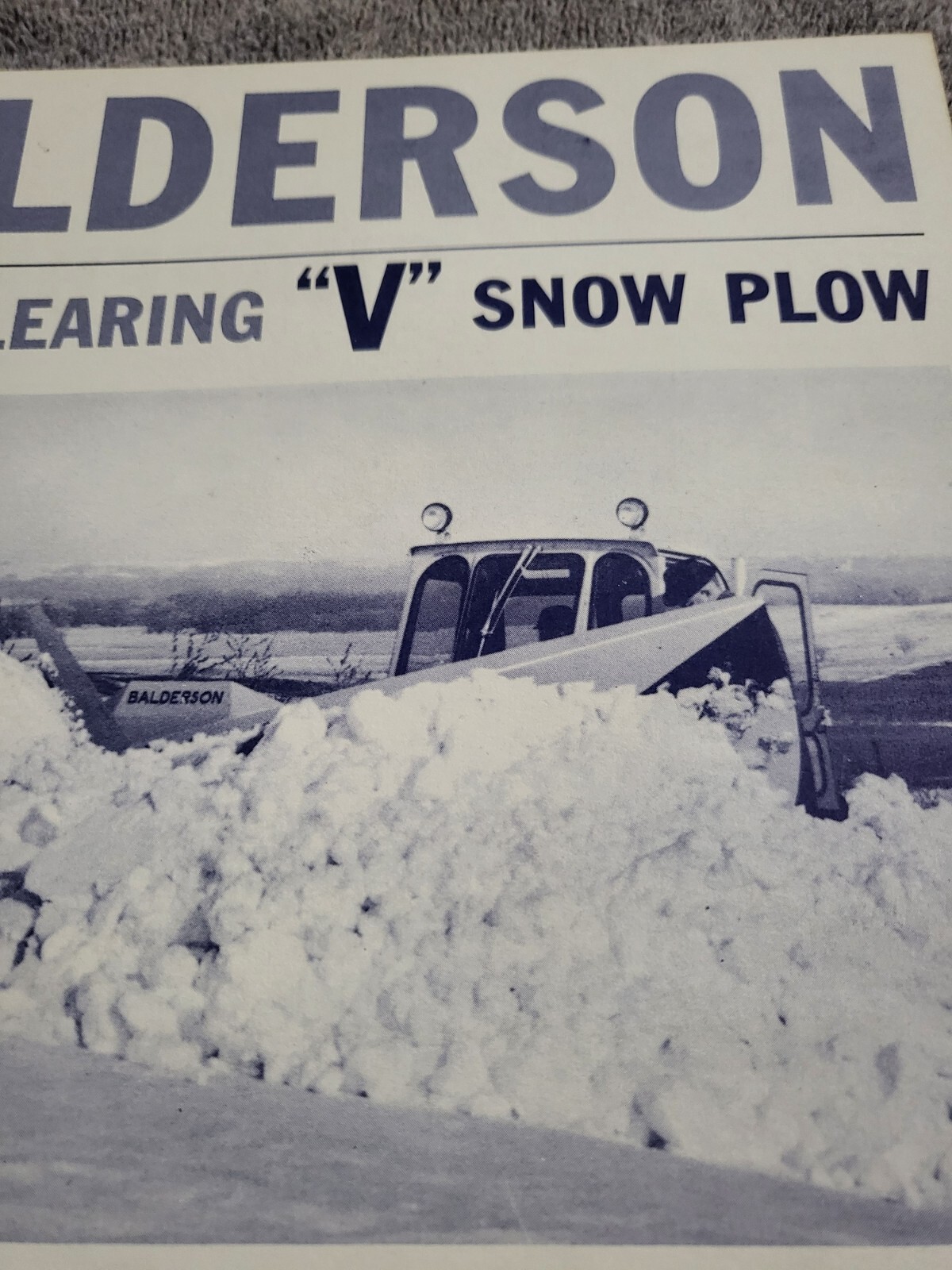 1965 Balderson V Snow Plow Blades Attachments Tractor Construction Grader Dozer