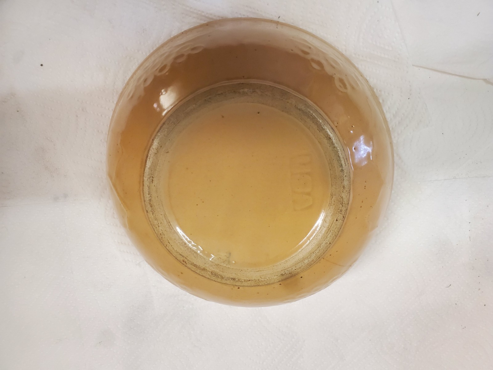 9″ Stoneware Bowl Co-op Grain And Product Company Ringstead Halfa Iowa Cracked