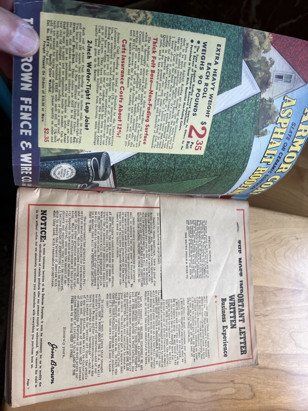 Jim Brown’s 1942 Catalog Farm Supply & Fencing Tom Sawyer Cover