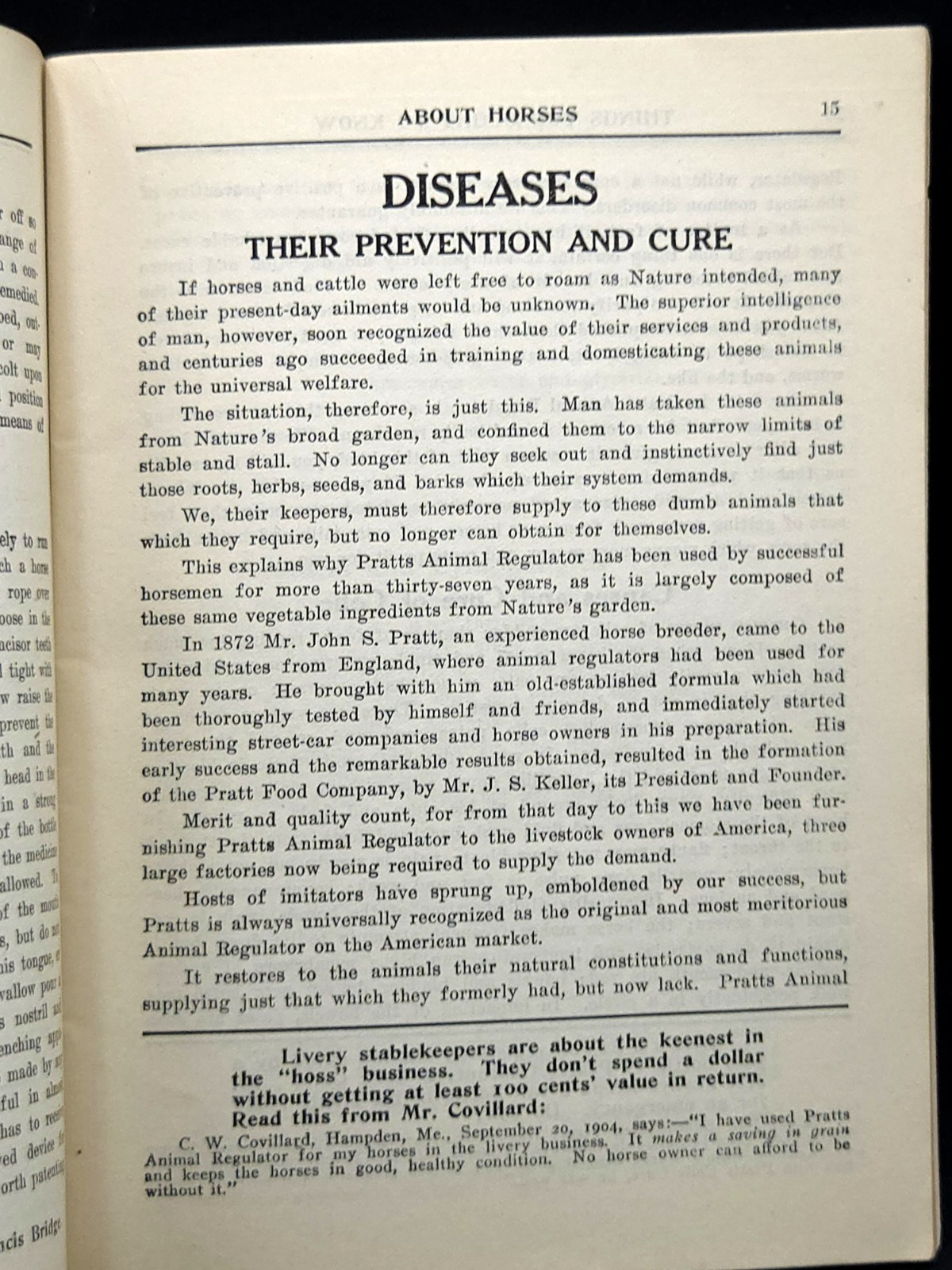 Pratt’s Agricultural Farm Animal Feed Book on Raising Horses Cows & Hogs c.1911