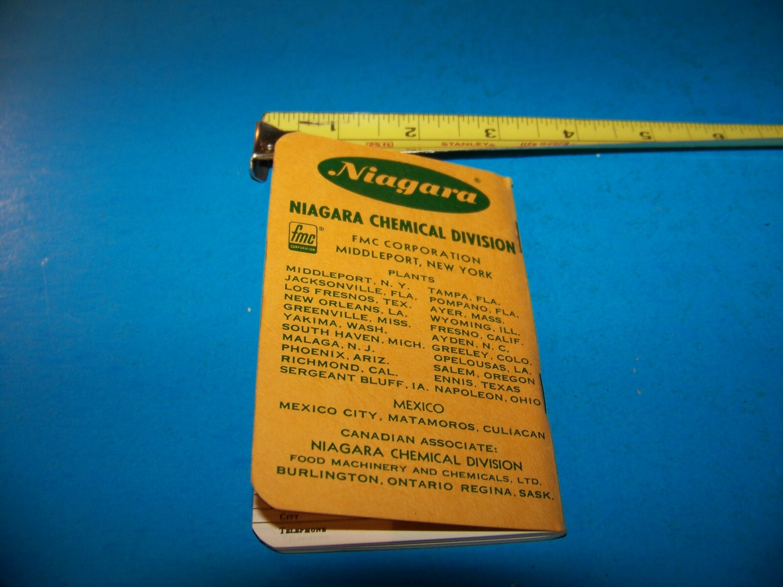 Niagara Brand Farmers “Daily Reminder” Memo Booklet Vintage 1970