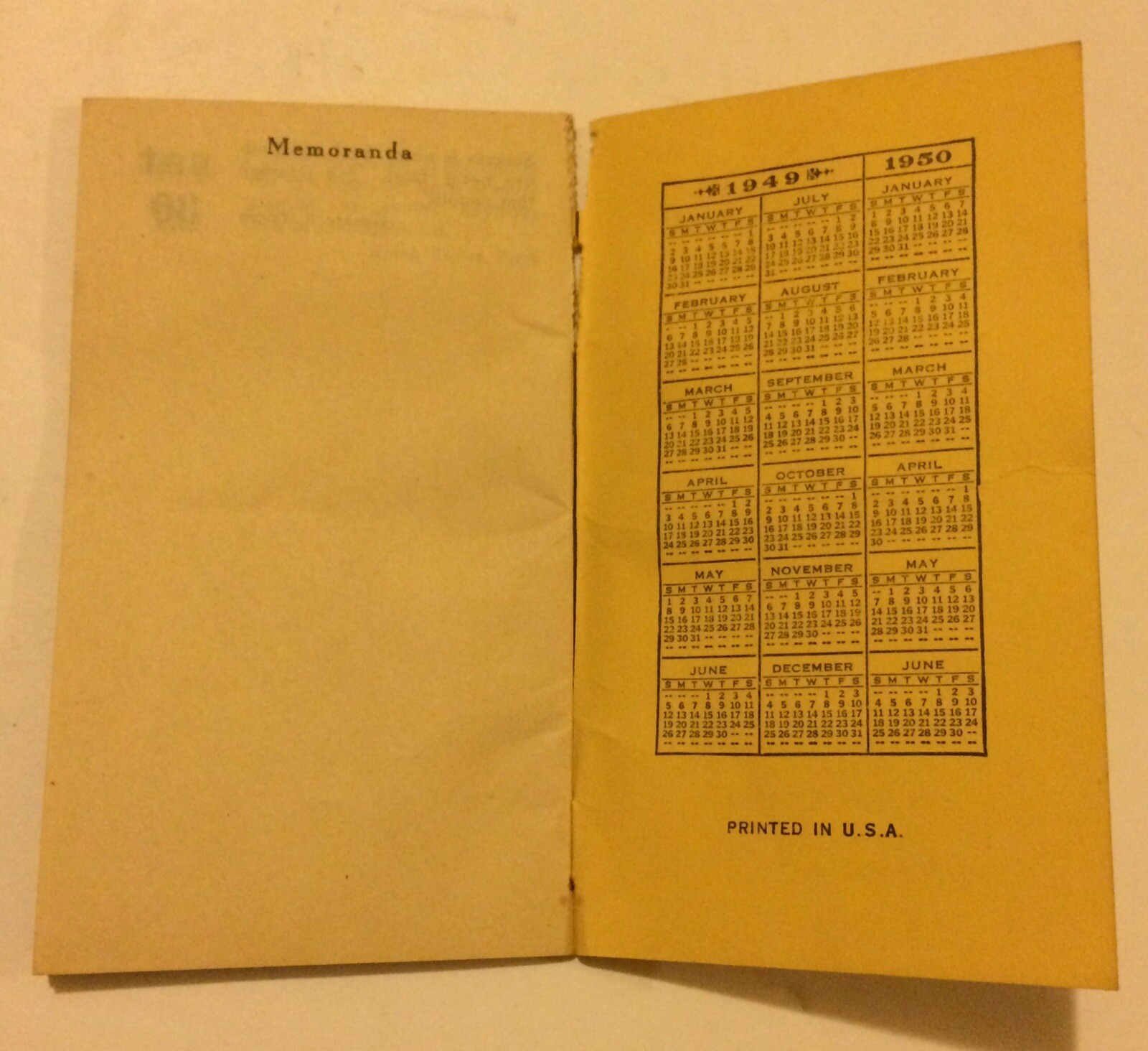 1949 “Your Quaker Friendly Daily Reminder” Booklet Quaker Rubber Corporation