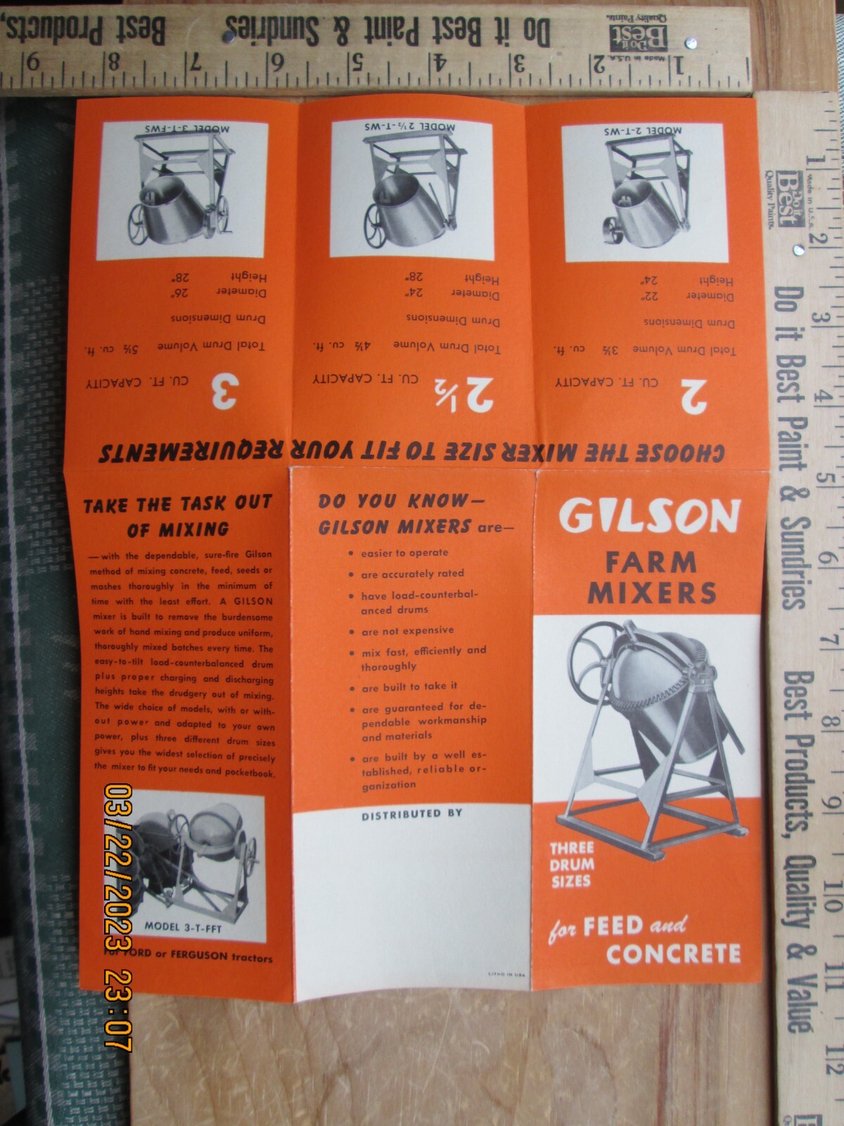 gilson farm mixers for feed & concrete brochure